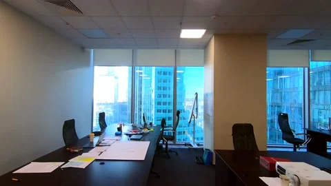 Beautiful view from the window at the workplace Video stock 151038065