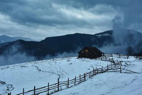 Beautiful view of the winter mountains Stock Photos
