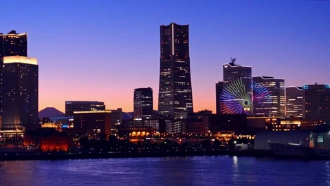 Beautiful view of Yokohama, Japan Stock Footage 158963049