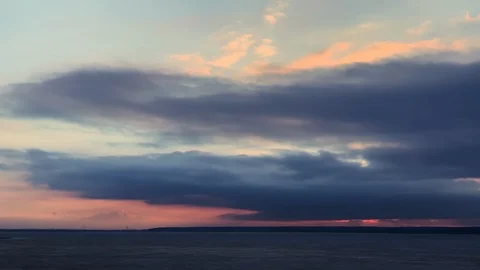 Beautiful view.Dramatic sunset. Moving cloudscape with beautiful sun . Stock Footage 127232565