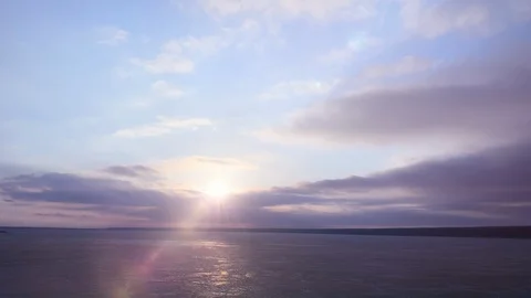 Beautiful view.Dramatic sunset. Moving cloudscape with beautiful sun rays Stock-Footage 127232584