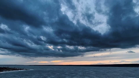 Beautiful view.Dramatic sunset. Moving cloudscape with beautiful sun. 動画素材 127232631