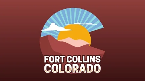 Beautiful views of the hills and sky at fort collins Vídeos de archivo 347755686