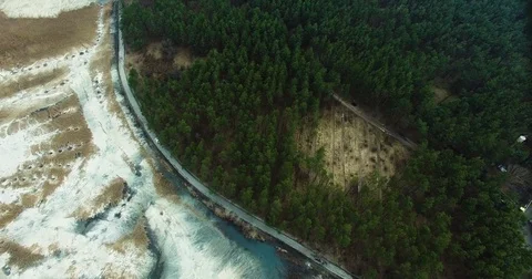 Beautiful views of nature from the height of the Quadrupter Stock Footage 73339169
