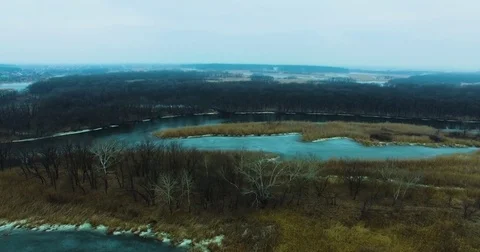 Beautiful views of nature from the height of the Quadrupter Stock Footage 73340128
