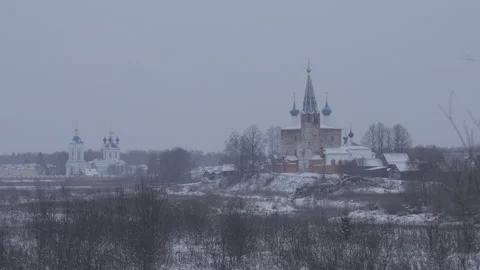 Beautiful Views of Orthodox Churches Stock Footage 297251836