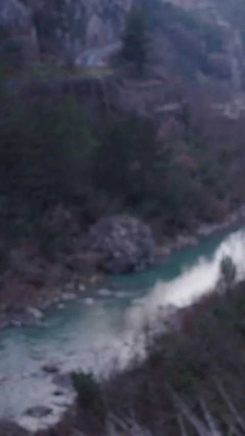 Beautiful views of a river between mountains Stock Footage 272166144
