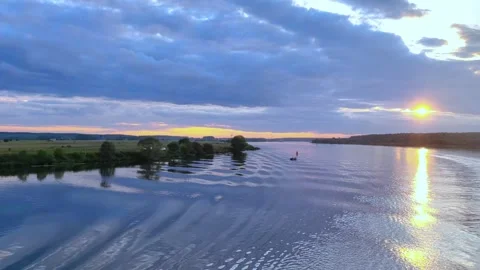 Beautiful views from the river. Boat trip. Sail along the river. River cruise. Stock Footage 287800512