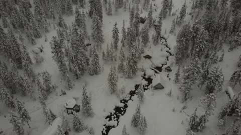 Beautiful views taken from a quadcopter in winter Stock Footage 170924924