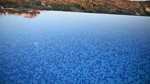 The beautiful villa with pool, view from the garden Stock Footage 257344451