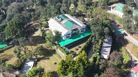 A beautiful villa situated in Himalayan Range of India. Spend vacation or Stock Footage 171909051