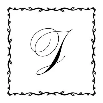 Beautiful Vintage Monogram Frame. Vector Ornate Calligraphic Design Element. Stock Illustration