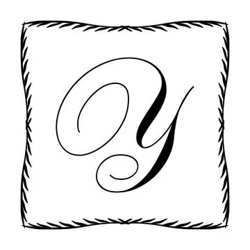 Beautiful Vintage Monogram Frame. Vector Ornate Calligraphic Design Element. Stock Illustration