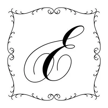 Beautiful Vintage Monogram Frame. Vector Ornate Calligraphic Design Element. Stock Illustration