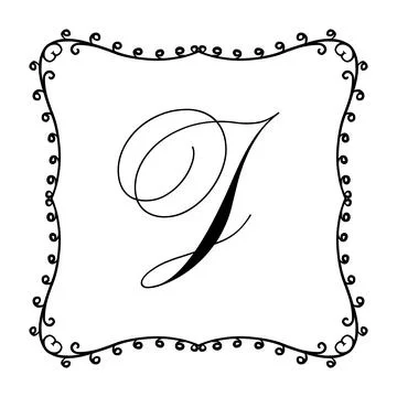 Beautiful Vintage Monogram Frame. Vector Ornate Calligraphic Design Element. Stock Illustration