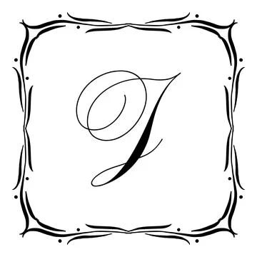 Beautiful Vintage Monogram Frame. Vector Ornate Calligraphic Design Element. Stock Illustration