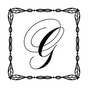 Beautiful Vintage Monogram Frame. Vector Ornate Calligraphic Design Element. Stock Illustration