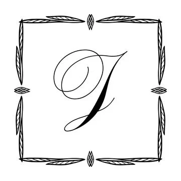 Beautiful Vintage Monogram Frame. Vector Ornate Calligraphic Design Element. Stock Illustration