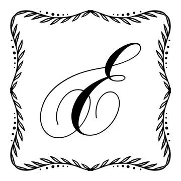 Beautiful Vintage Monogram Frame. Vector Ornate Calligraphic Design Element. Stock Illustration