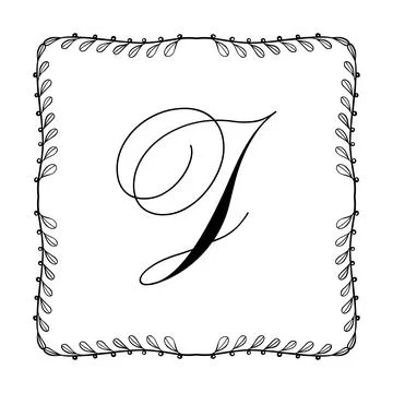 Beautiful Vintage Monogram Frame. Vector Ornate Calligraphic Design Element. Stock Illustration