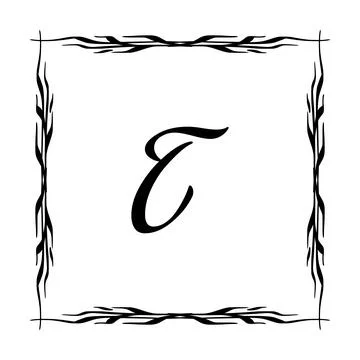 Beautiful Vintage Monogram Frame. Vector Ornate Calligraphic Design Element. Stock Illustration