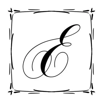 Beautiful Vintage Monogram Frame. Vector Ornate Calligraphic Design Element. Stock Illustration