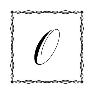 Beautiful Vintage Monogram Frame. Vector Ornate Calligraphic Design Element. Stock Illustration
