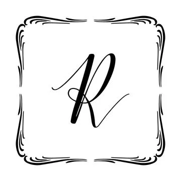 Beautiful Vintage Monogram Frame. Vector Ornate Calligraphic Design Element. Stock Illustration