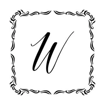 Beautiful Vintage Monogram Frame. Vector Ornate Calligraphic Design Element. Stock Illustration