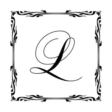 Beautiful Vintage Monogram Frame. Vector Ornate Calligraphic Design Element. Stock Illustration