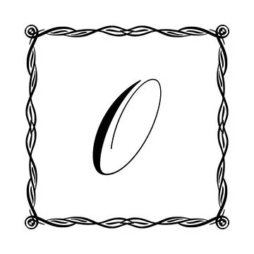 Beautiful Vintage Monogram Frame. Vector Ornate Calligraphic Design Element. Stock Illustration