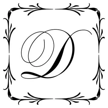 Beautiful Vintage Monogram Frame. Vector Ornate Calligraphic Design Element. Stock Illustration