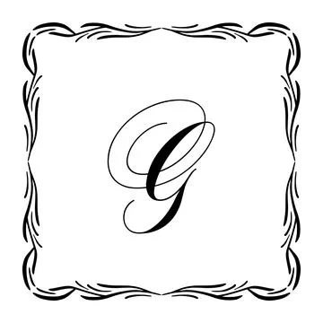Beautiful Vintage Monogram Frame. Vector Ornate Calligraphic Design Element. Stock Illustration