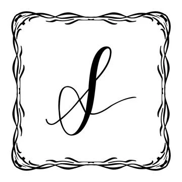 Beautiful Vintage Monogram Frame. Vector Ornate Calligraphic Design Element. Stock Illustration