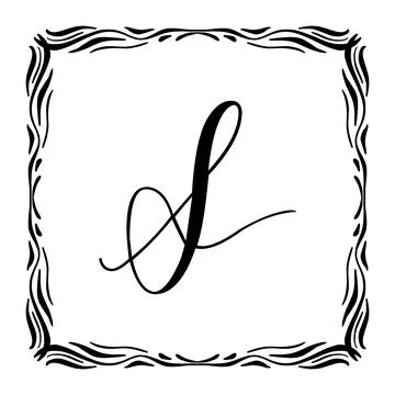 Beautiful Vintage Monogram Frame. Vector Ornate Calligraphic Design Element. Stock Illustration
