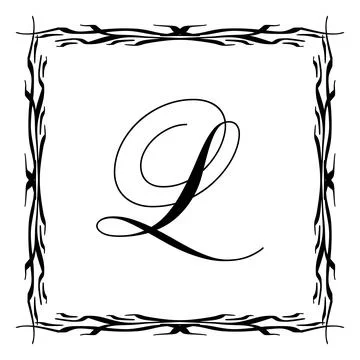 Beautiful Vintage Monogram Frame. Vector Ornate Calligraphic Design Element. Stock Illustration