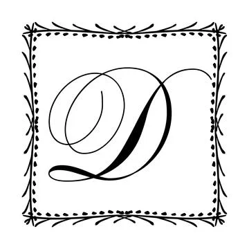 Beautiful Vintage Monogram Frame. Vector Ornate Calligraphic Design Element. Stock Illustration