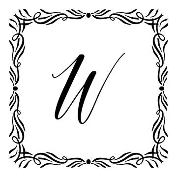 Beautiful Vintage Monogram Frame. Vector Ornate Calligraphic Design Element. Stock Illustration