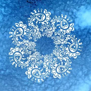 Beautiful vintage round pattern Illustrazione stock