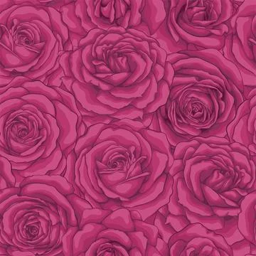 Beautiful vintage seamless pattern with bouquets of roses and leaves design.. イラスト素材