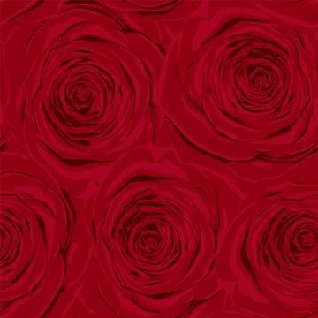Beautiful vintage seamless pattern with red roses Stock Illustration