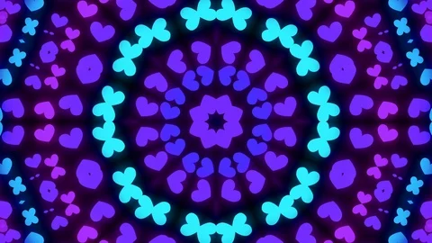 Beautiful violet abstract background. Kaleidoscope animation on a black backgro Stock Footage 117780737