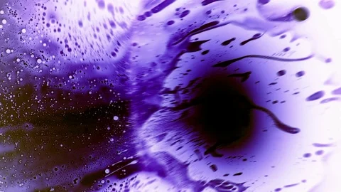 Beautiful violet pattern made of oil appearing Stock Footage 124434379