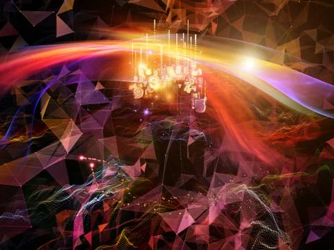 Beautiful Virtual World Stock Illustration