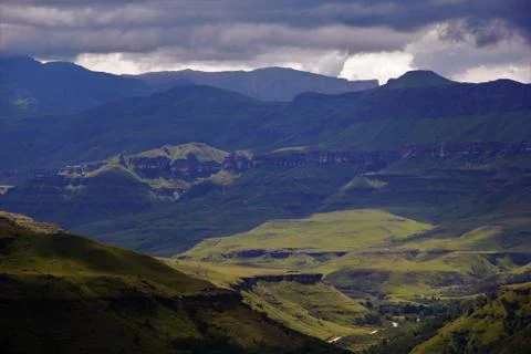 Beautiful Vista of Mountain Range Stock Photos