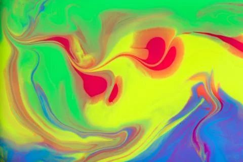 Beautiful vivid marble pattern. Fluorescent bright background. Stock Illustration