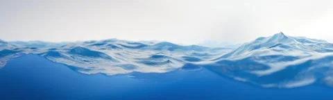 A beautiful water cross-section wave stage background with seamless looping effe Stock Footage 313859097