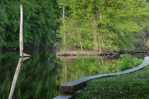 Beautiful water landscape on spring 写真素材