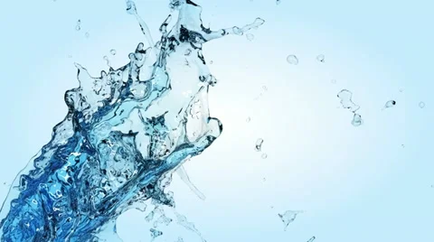 Beautiful Water splashes in slow motion. Stock Footage 10871036