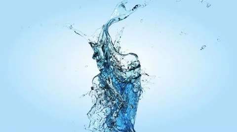 Beautiful Water splashes in slow motion. Video stock 10874646